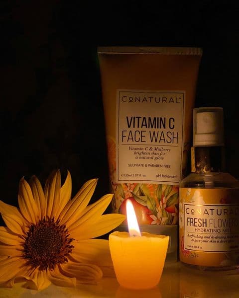 I got a good experience with this conatural vitamin c facewash and hydrating mist if u people wants 
