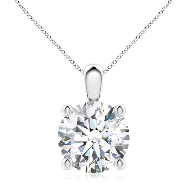 Lab-Grown Classic Round Diamond Solitaire Pendant 